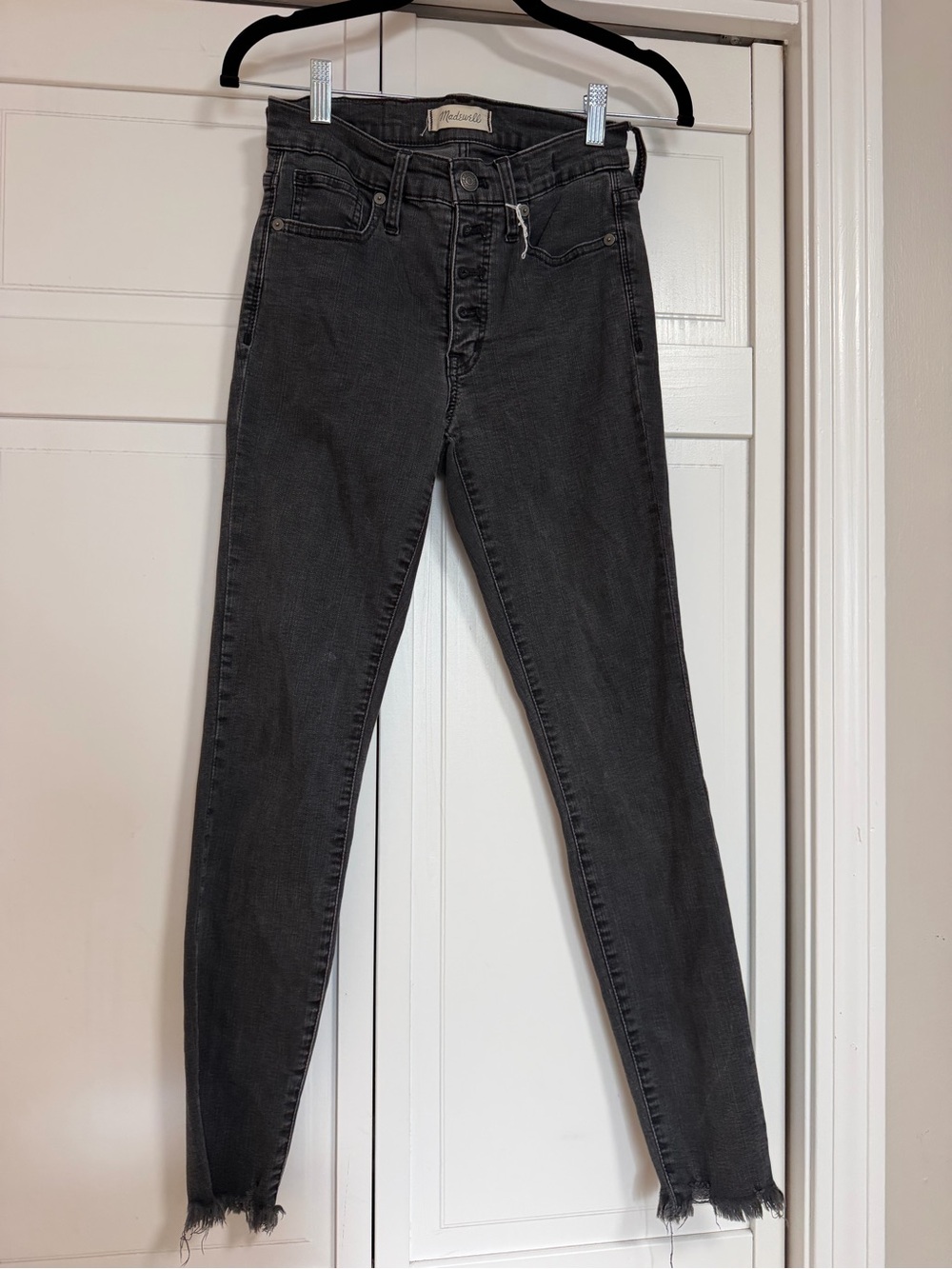 Madewell High-Rise Distressed Black Button-Fly Women’s Jeans